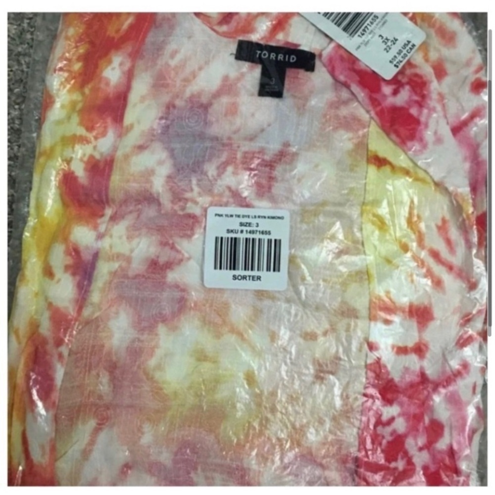 TORRID Tie Dye Kimono Top - Picture 4 of 5